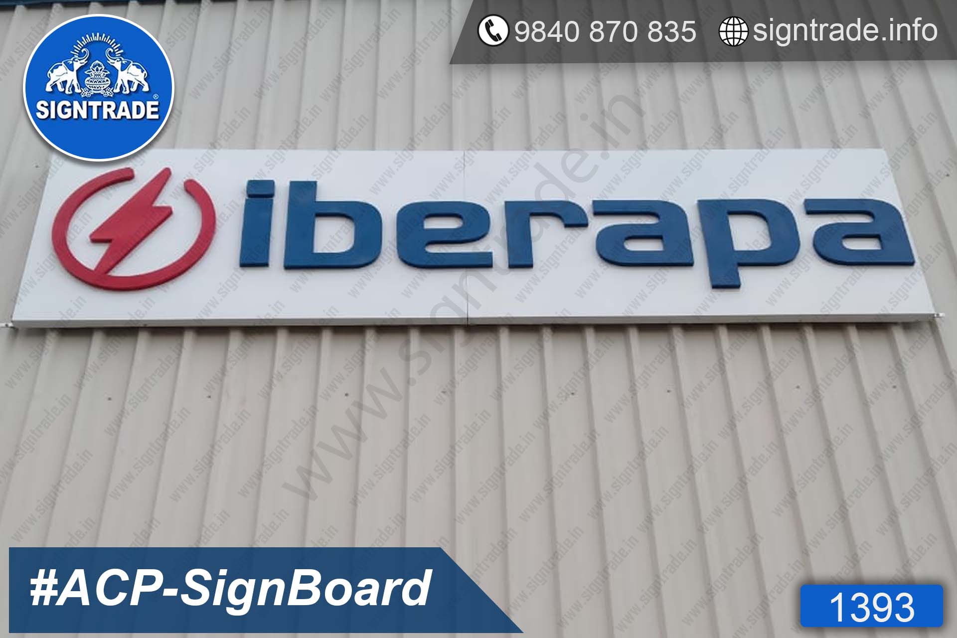 Iberapa India Private Limited - ACP Signboard - 1393, LED Sign Board, Sign Board, Acrylic Sign Board, Glow Sign Board, Custom Sign Board