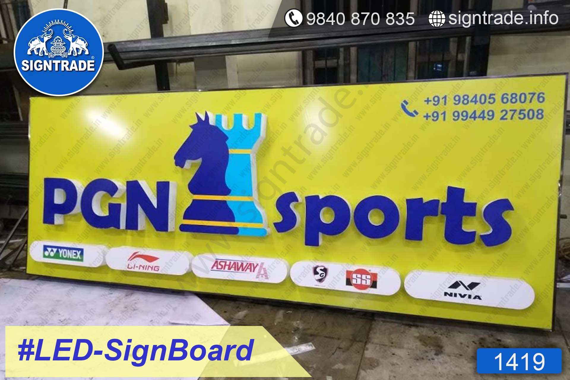 PGN Sports - 1419, LED Sign Board, Sign Board, Acrylic Sign Board, Glow Sign Board, Custom Sign Board