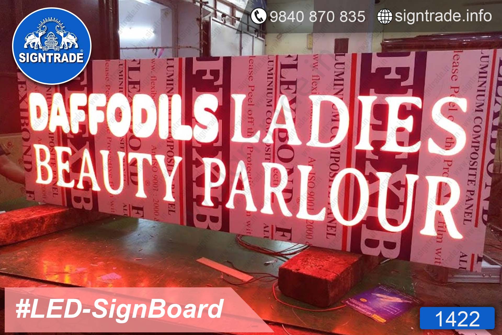 DAFFODILES LADIES BEAUTY PARLOUR - 1422, LED Sign Board, Sign Board, Acrylic Sign Board, Glow Sign Board, Custom Sign Board