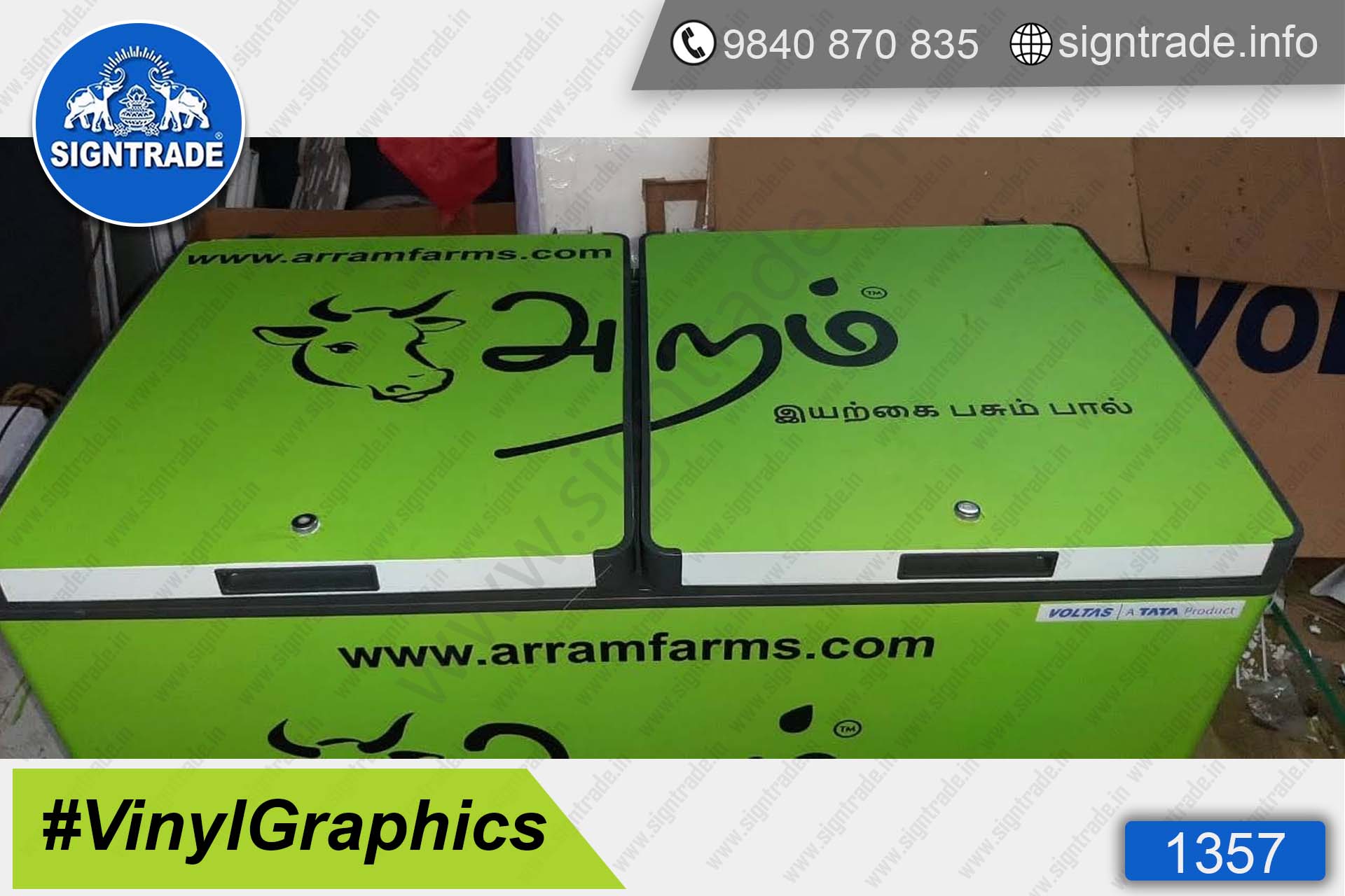 Arram Farms - Natural Cow Milk - Chennai - SIGNTRADE - Wall Graphics and Wall Wrapping Service in Chennai