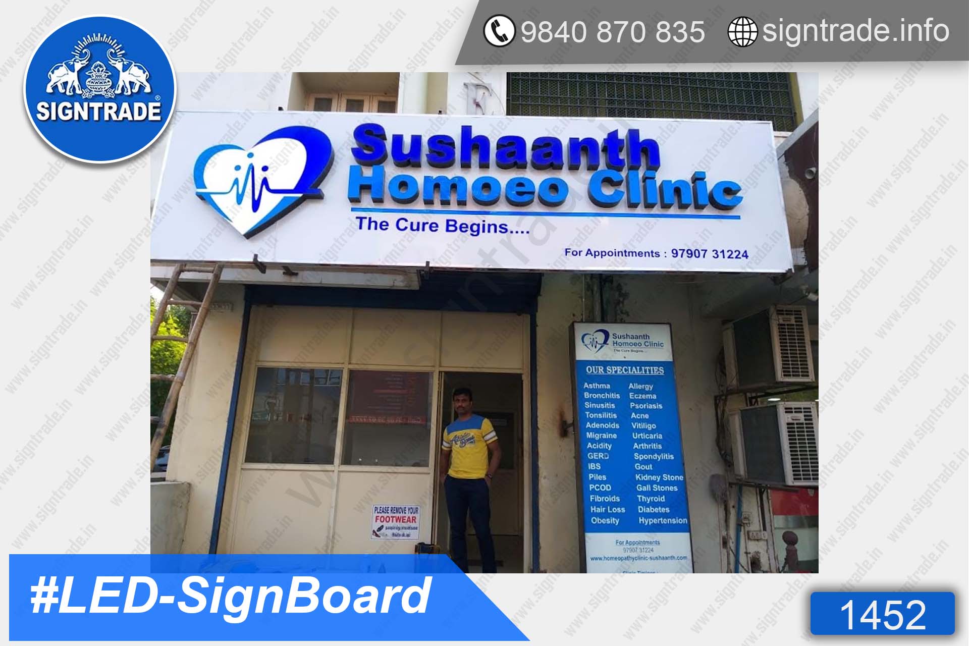 1452, LED Sign Board, Sign Board, Acrylic Sign Board, Glow Sign Board, Custom Sign Board - AL Arabian Delights - Sushaanth Homoeo Clinic