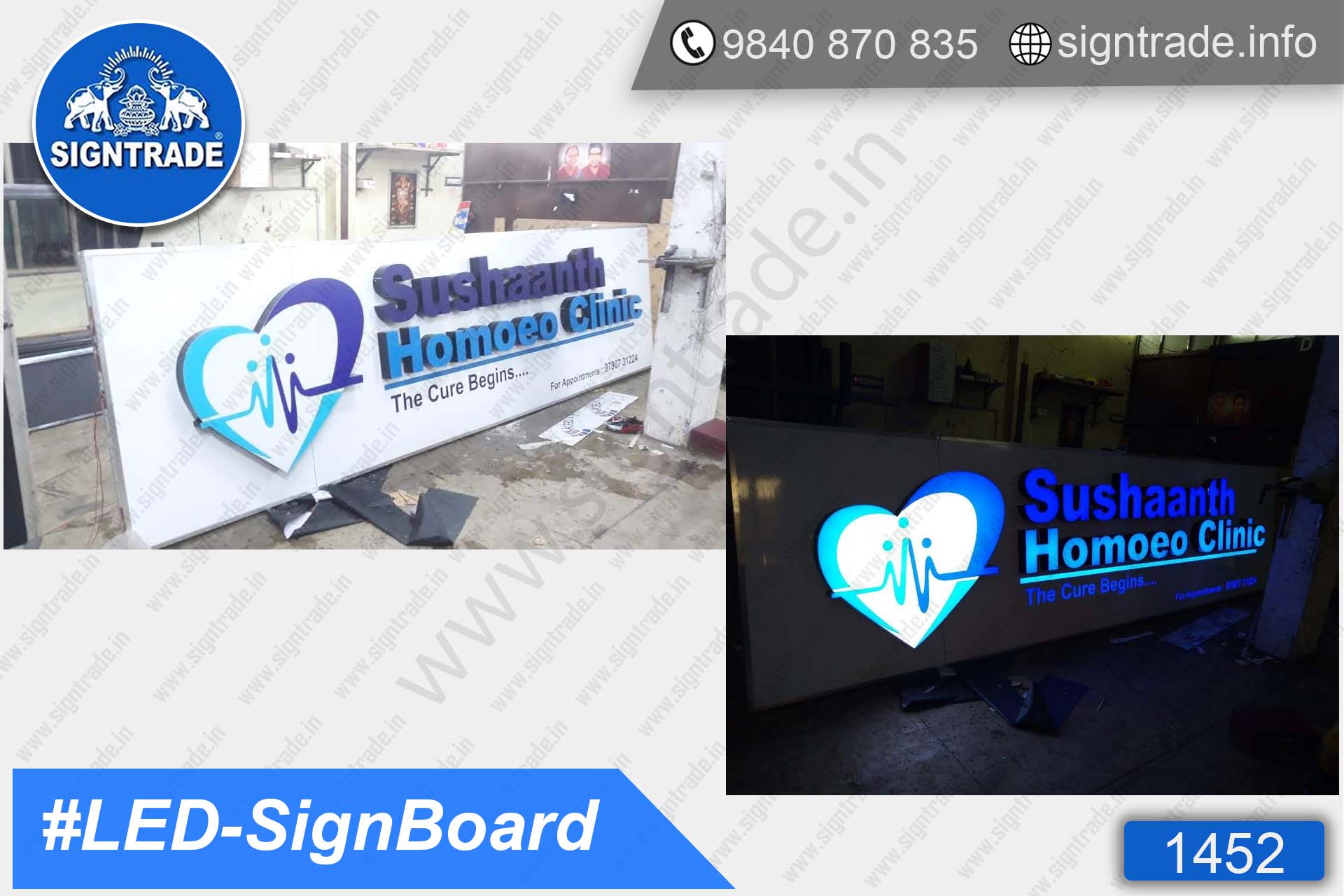 1452, LED Sign Board, Sign Board, Acrylic Sign Board, Glow Sign Board, Custom Sign Board - AL Arabian Delights - Sushaanth Homoeo Clinic