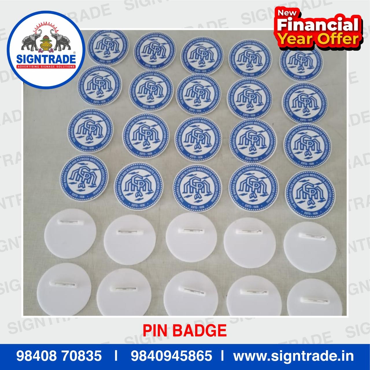Acrylic Pin Badges in Chennai