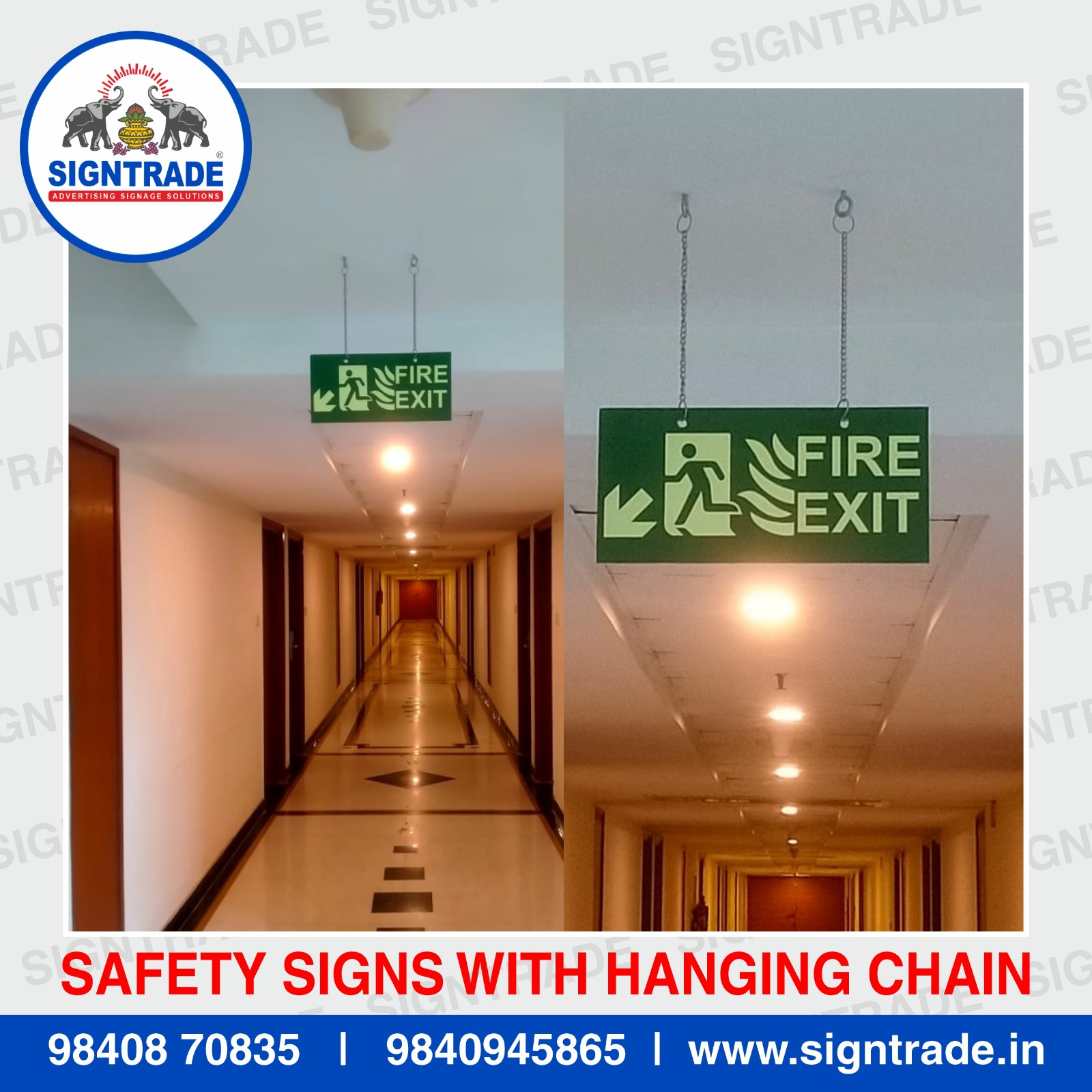 Safety Signs with Handing Chain in Chennai