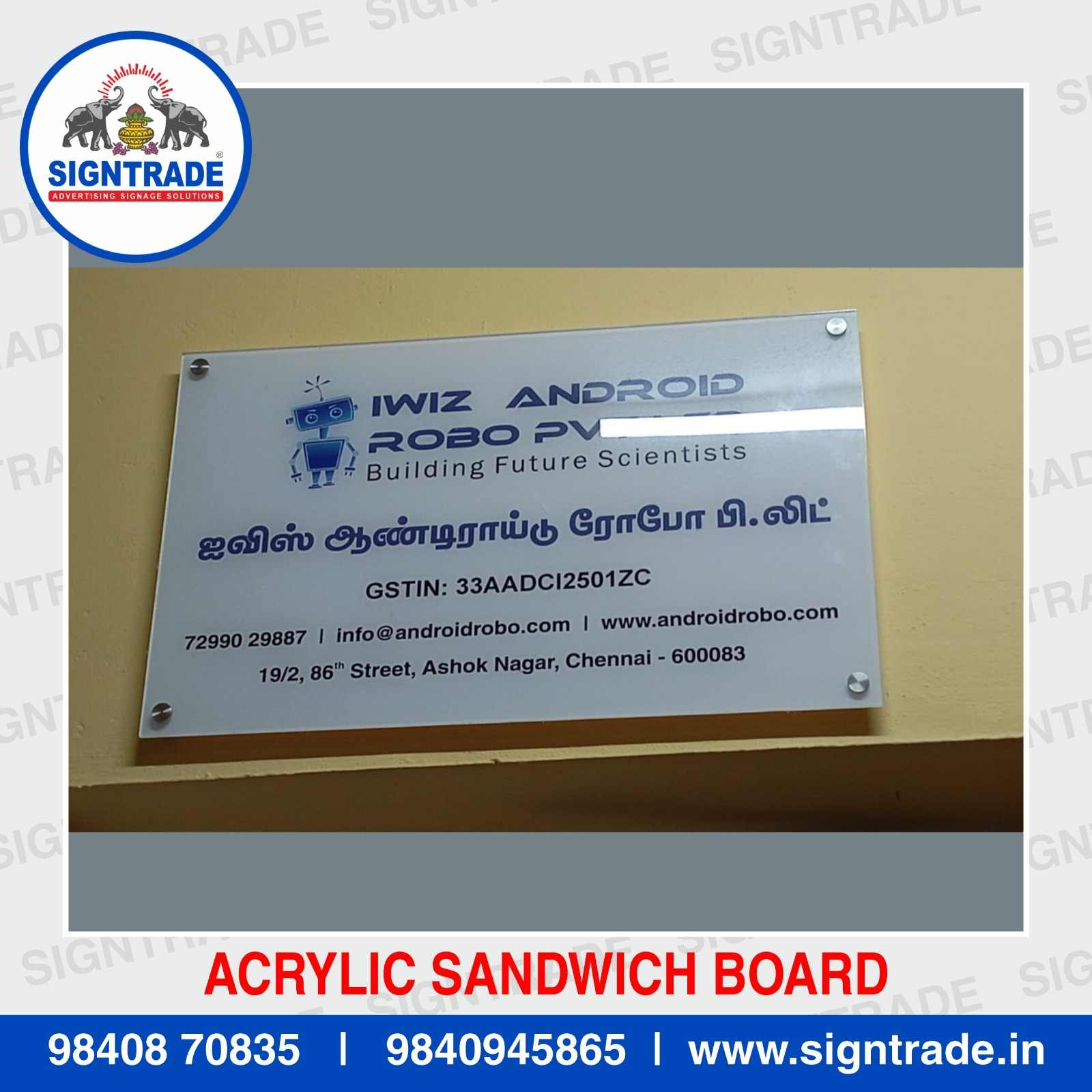 Acrylic Sandwich Boards in Chennai