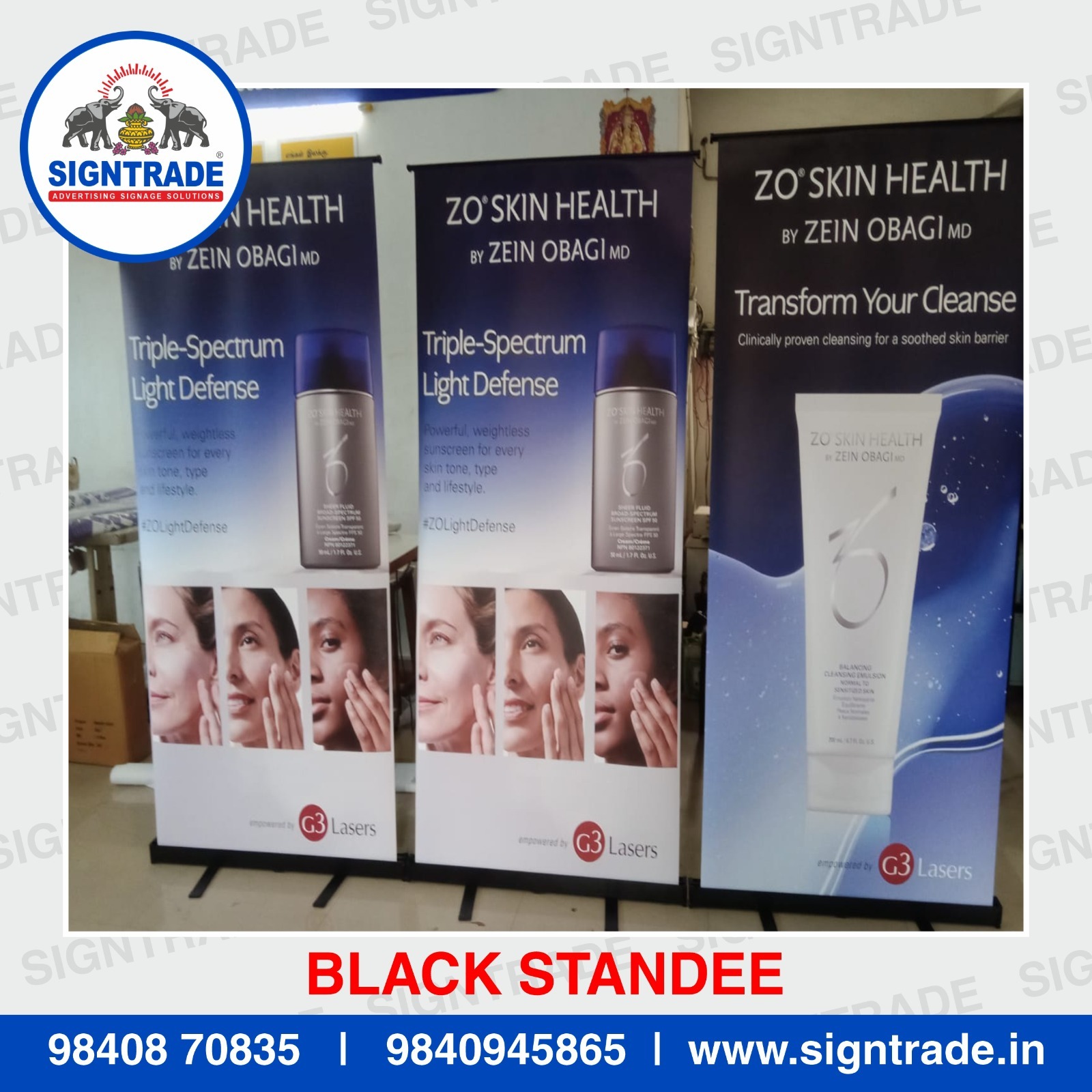 Roll Up Banner Black Standee near me in Guindy