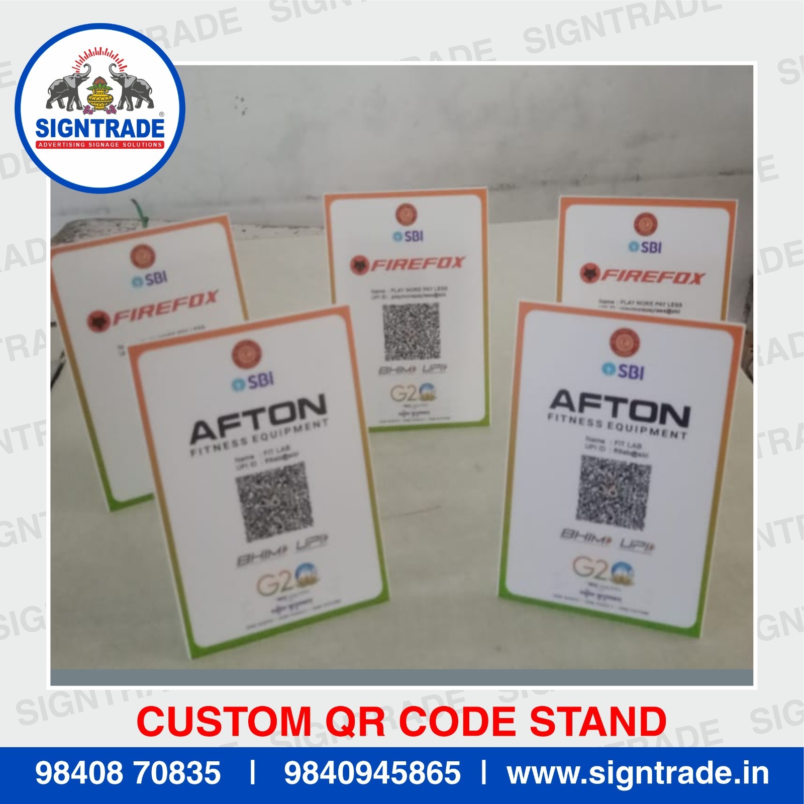 QR Code Display Stand in Chennai