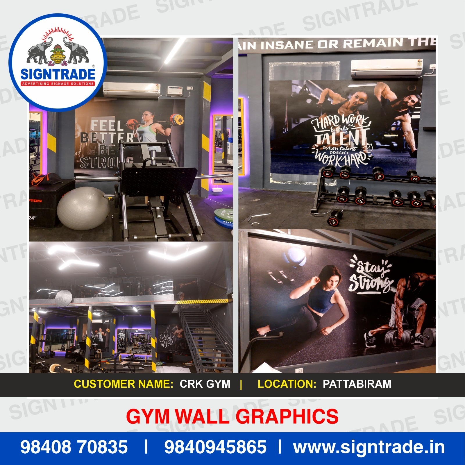 Gym Wall Stickers near me in Guindy Chennai