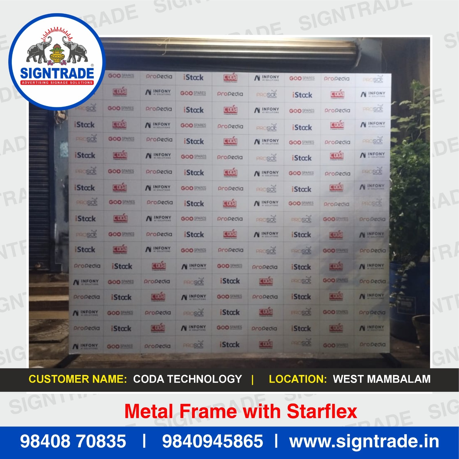 Metal Frame with Star Flex Standee near me in Guindy, Chennai