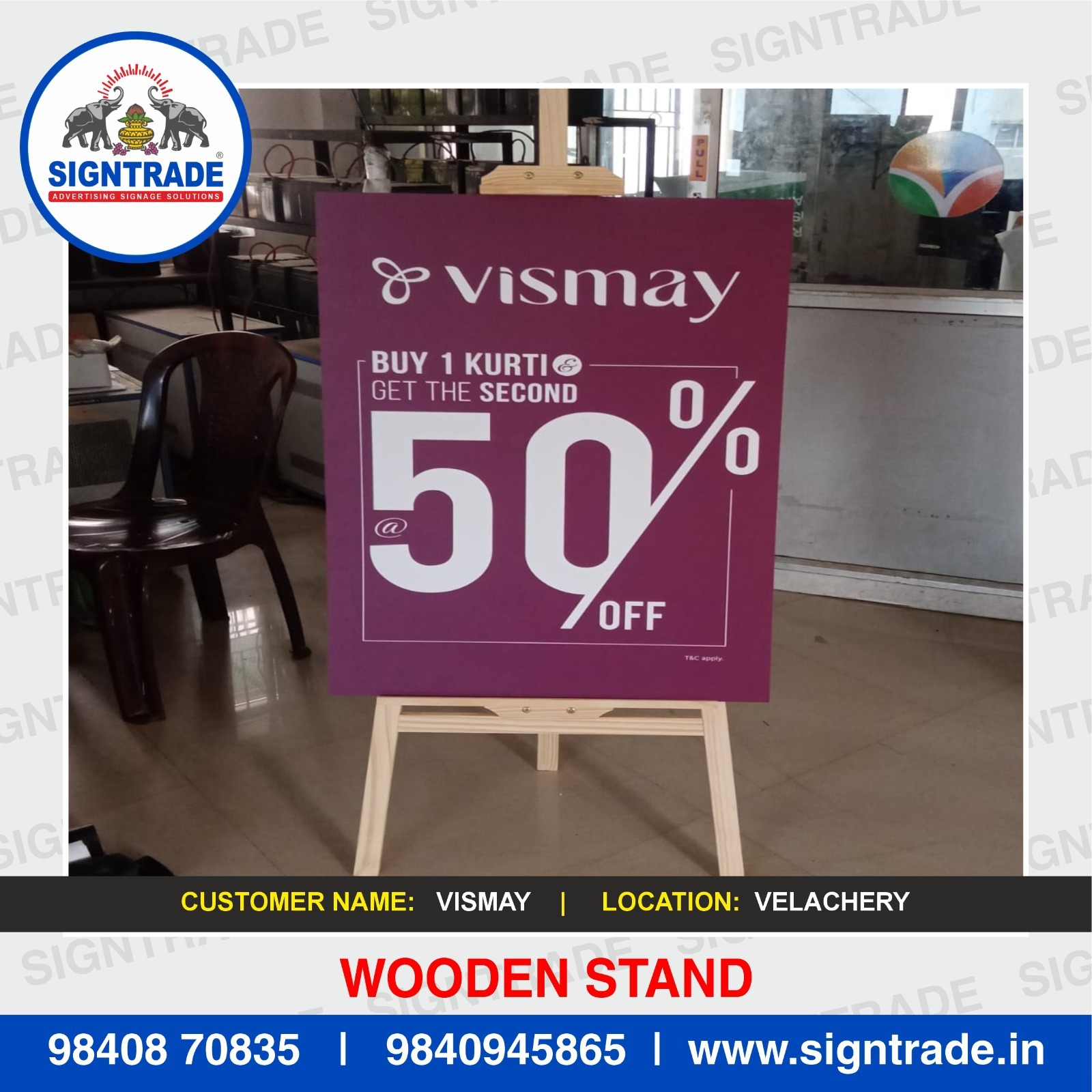 Wooden Easel Standee near me in Guindy, Chennai