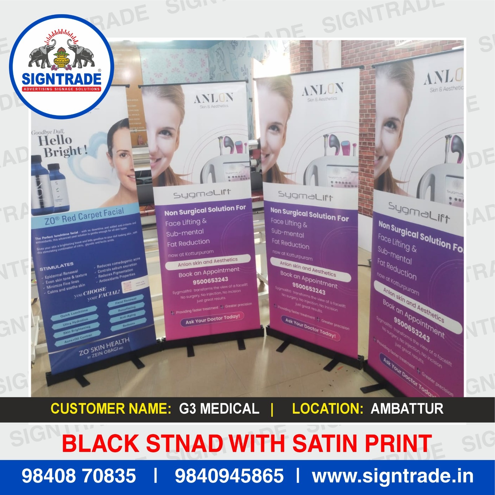 Black Rollup Banner Standee in Guindy