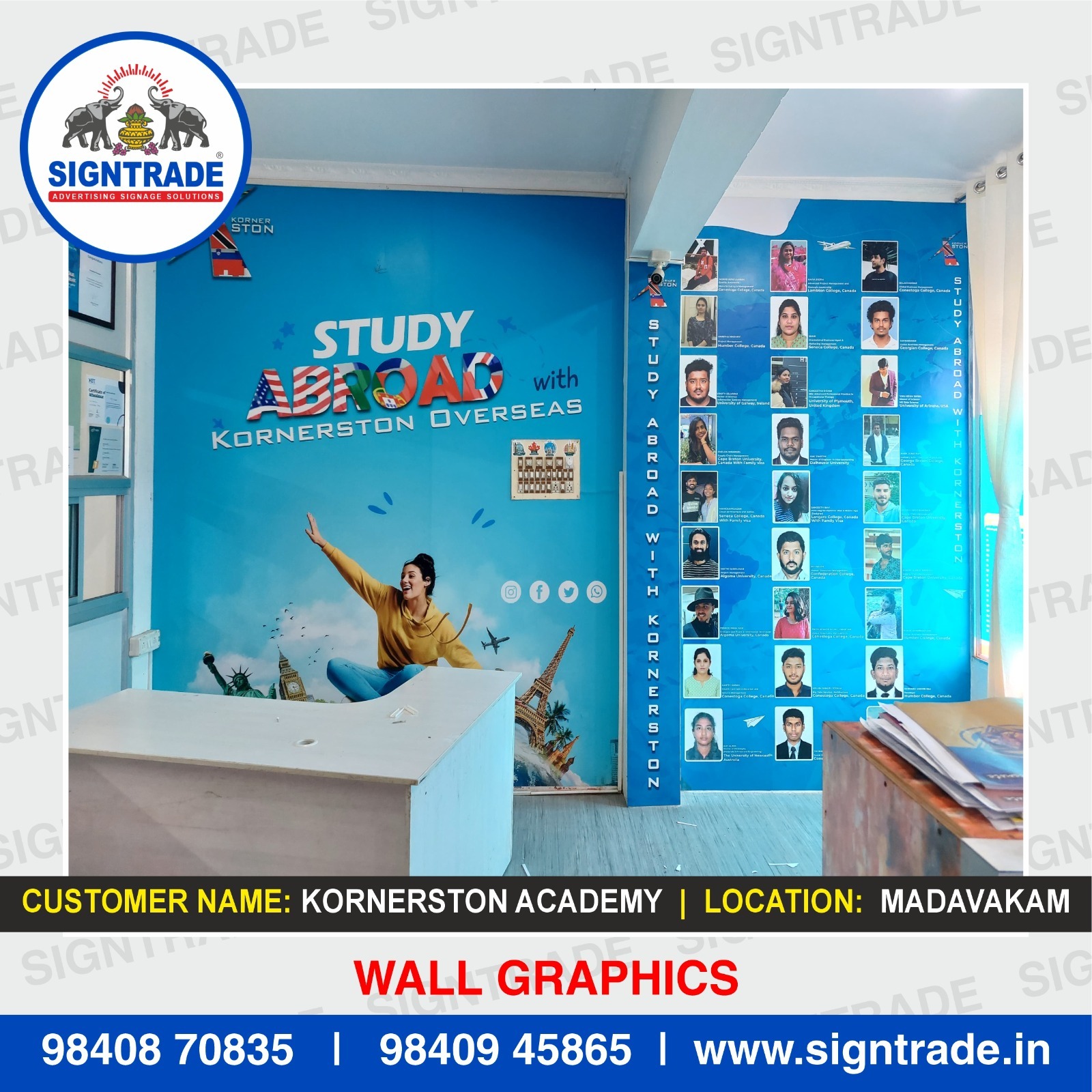 Custom Printed Wall Graphics Service in Guindy