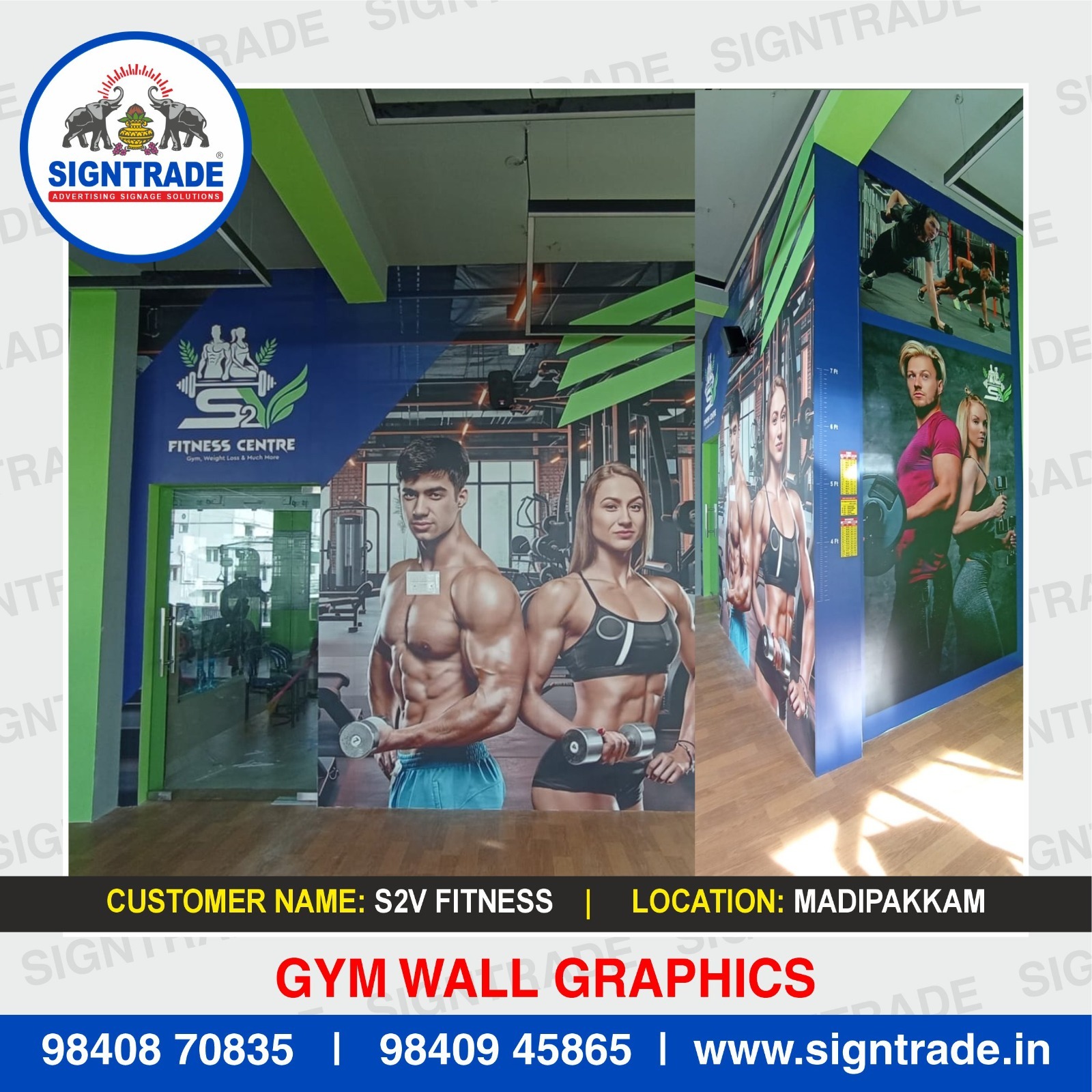 Gym Wall Graphics Services near me in Chennai