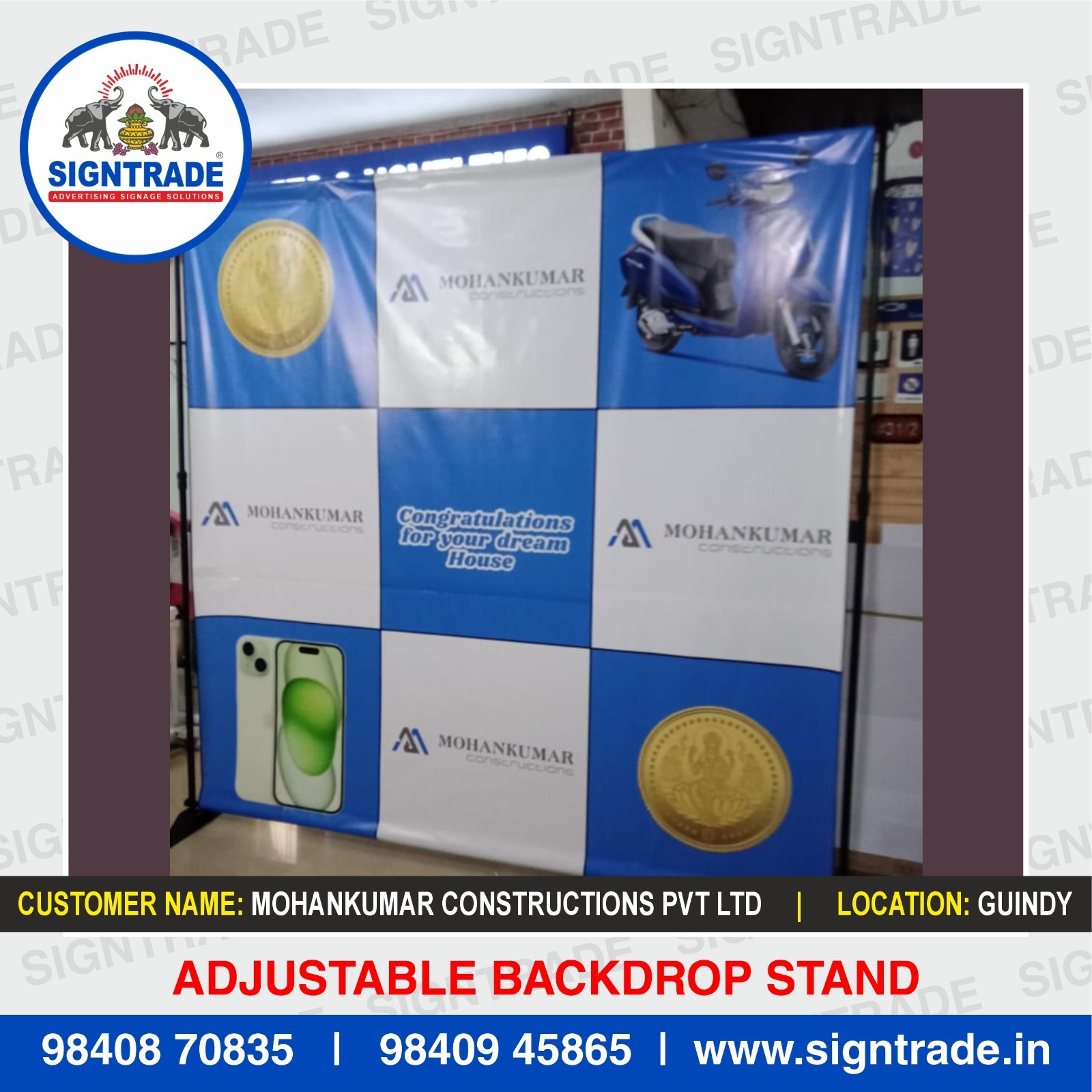 Adjustable Backdrop Standee in Chennai