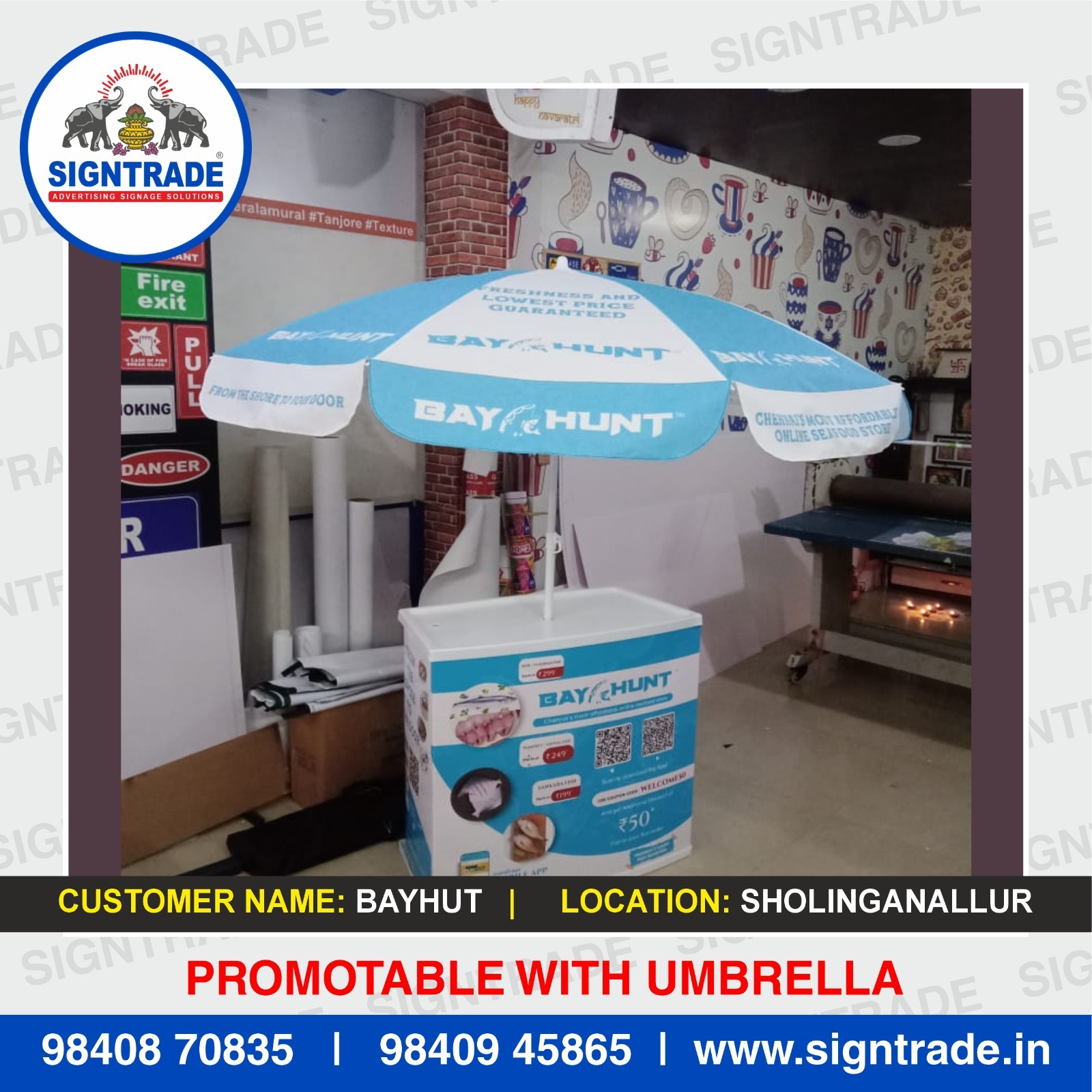 Promo Table with Umbrella in Chennai