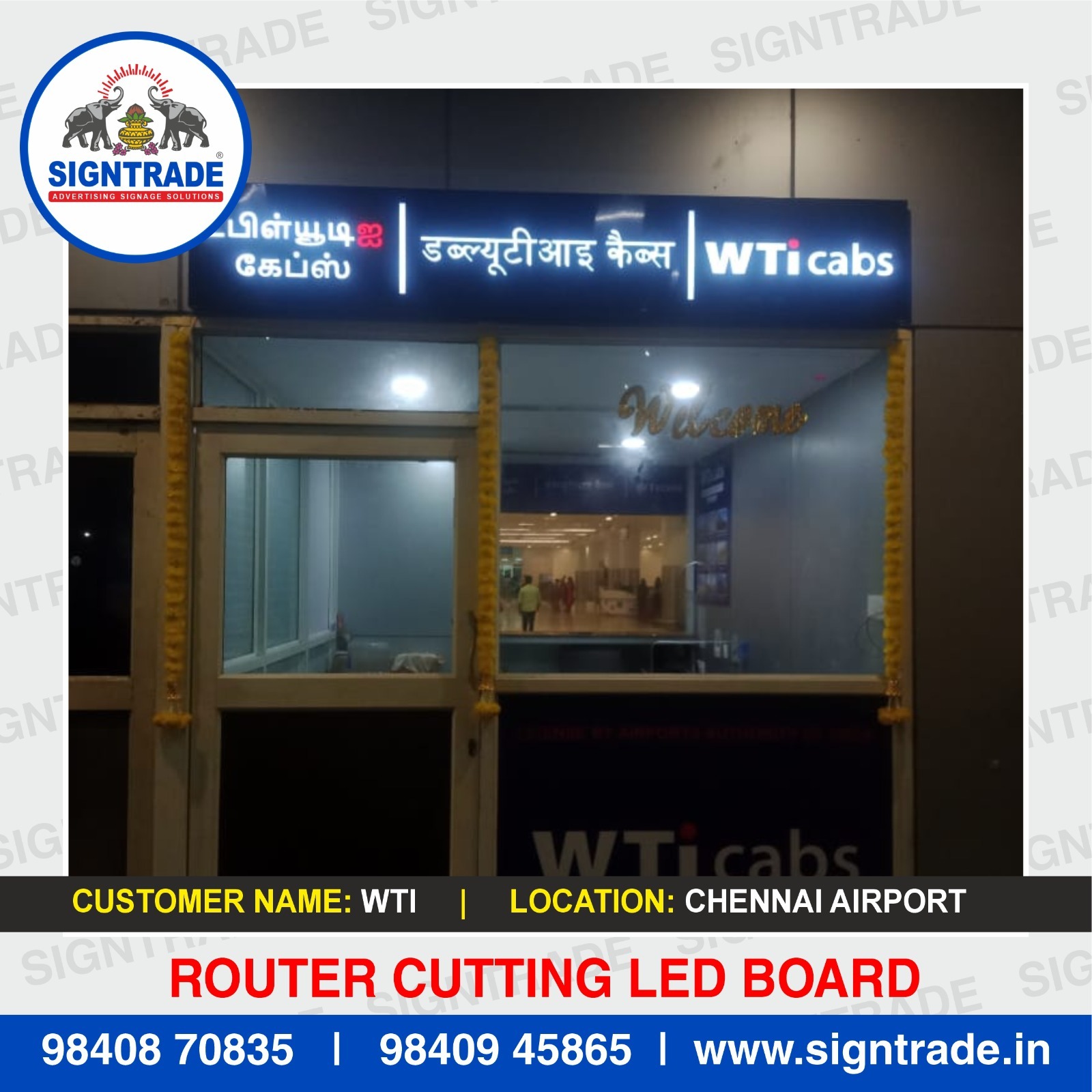 Router Cutting LED Sign Board in Chennai